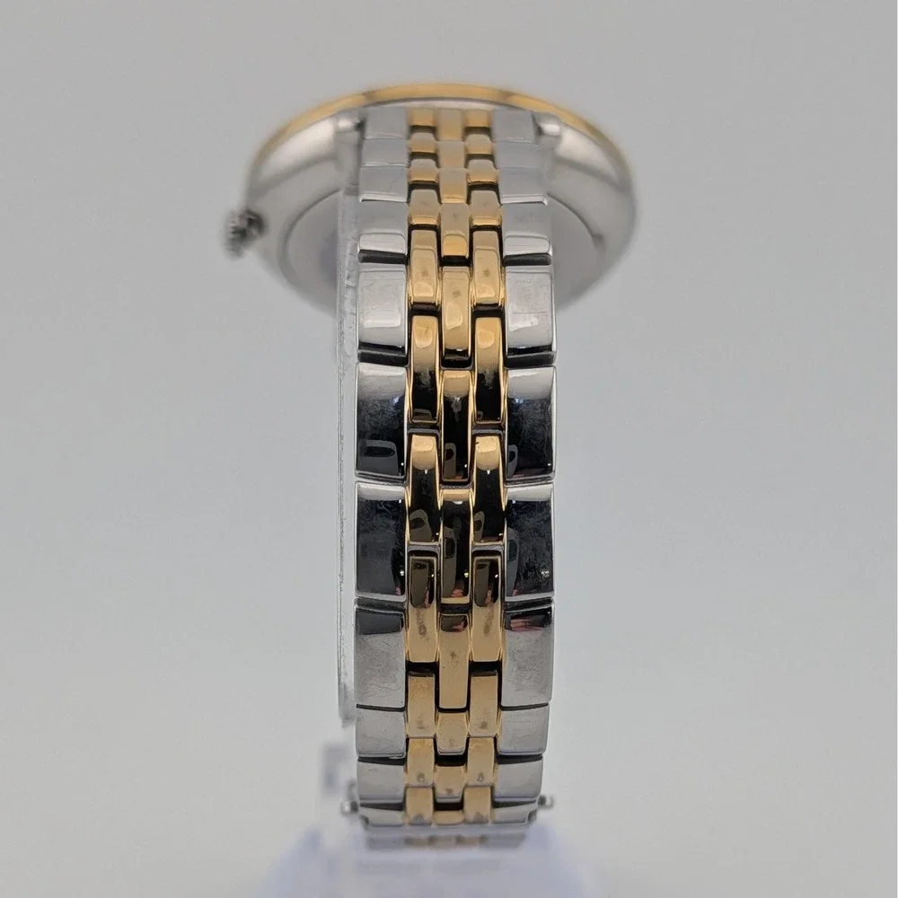 Fossil Jacqueline ES5166 Women's Watch Sun Moon MOP Dial Crystal Bezel Two-Tone